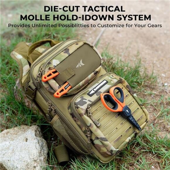 Tactical Sling Tackle Bag-Lightweight Fishing Backpack Storge - Picture 13 of 14